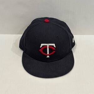 New Era Minnesota Twins 59FIFTY Men's Fitted Blue Baseball Cap 6 5/8